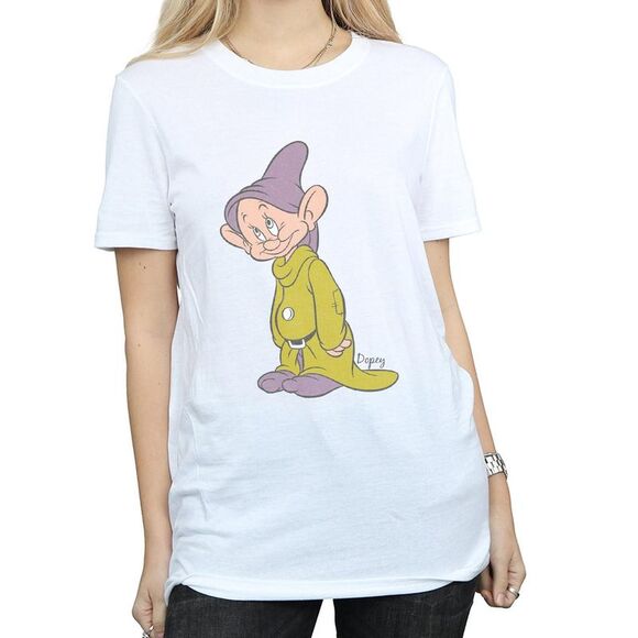 Snow White And The Seven Dwarfs Womens/Ladies Dopey Cotton Boyfriend T-Shirt / W - Picture 3 of 5